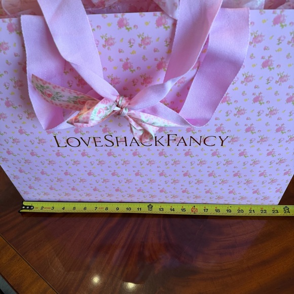 LoveShackFancy Jumbo Pink Floral Shopping Bag - Picture 11 of 15